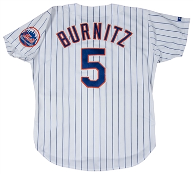 1993 Jeromy Burnitz Game Used New York Mets Home Jersey